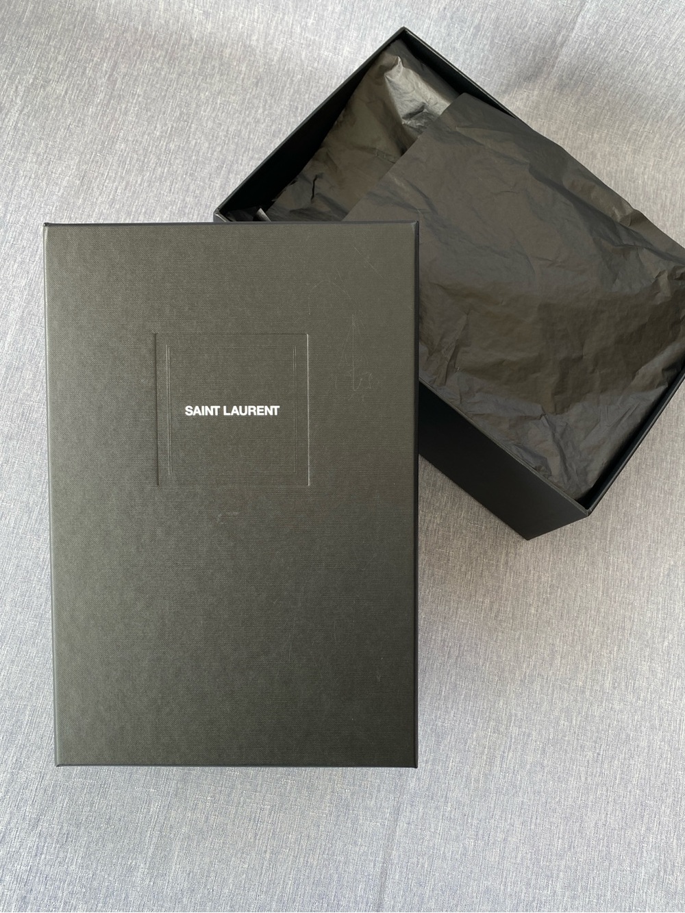 Authentic SAINT LAURENT | Empty Box with Tissue Gift Decoration Storage